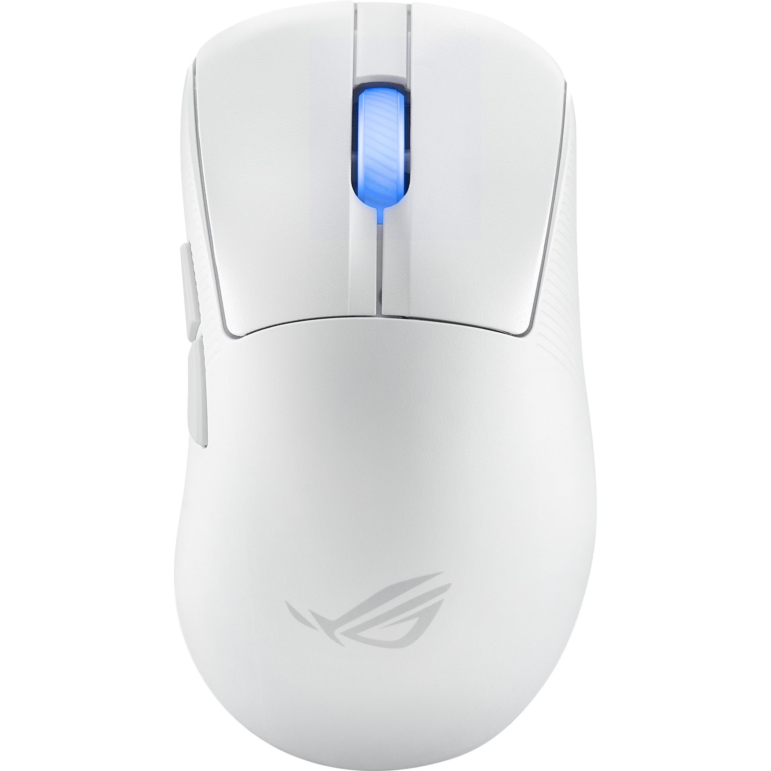 ASUS ROG Keris II Ace (Kabellos, Kabelgebunden), Maus, Weiss