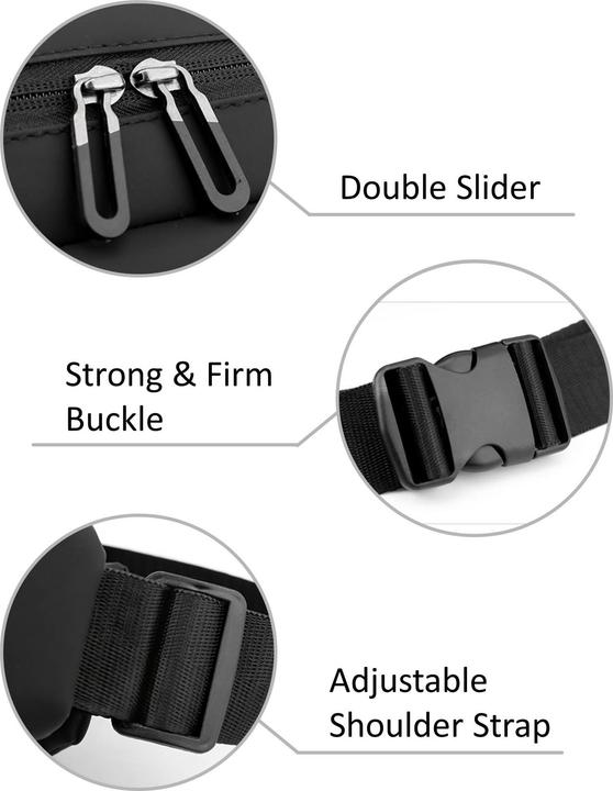 Produktbild Only-Bags.Store Grosse Gürteltasche-PU Leder wasserdicht Sport Reisen Reisen Joggen Bauchtasche wasserdicht Wandern