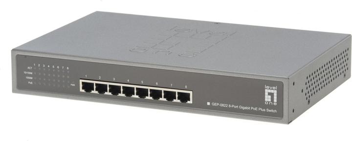 Image du produit LevelOne Level One GEP-0822 : commutateur PoE 8 ports (8 ports)