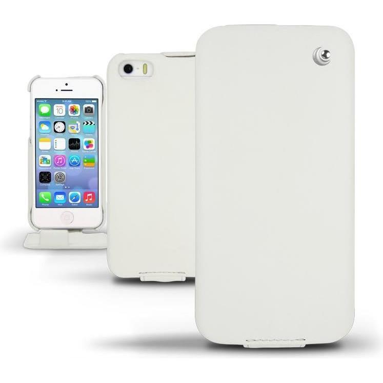 Noreve Lederschutzhülle vertikal (Apple iPhone 5s), Smartphone Hülle, Weiss