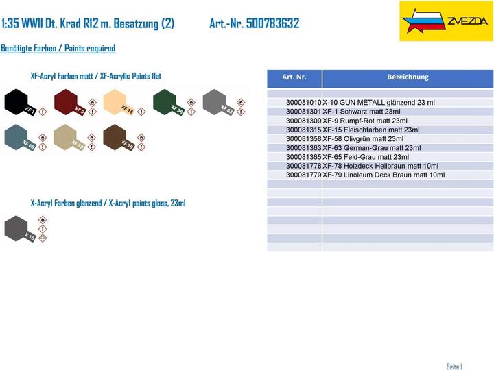 Produktbild Tamiya 1:35 WWII Dt. Krad R12 m. Besatzung (2)