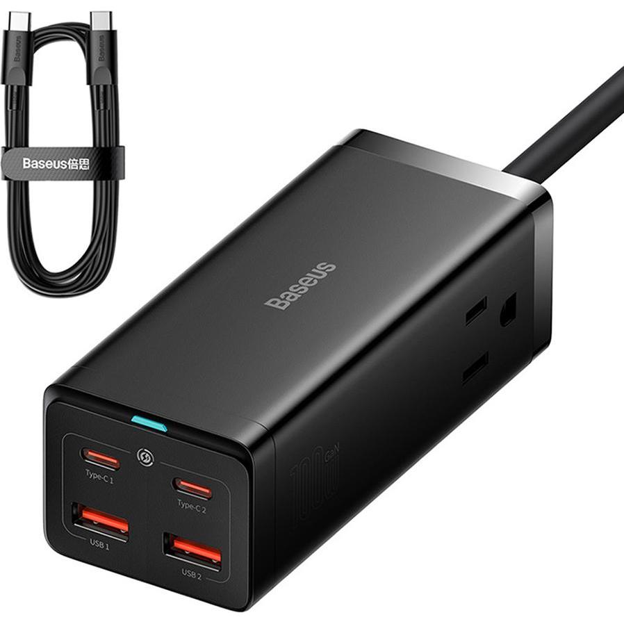 Baseus Striscia di alimentazione PowerCombo US, 1 x presa, nero, Caricatore USB, Nero