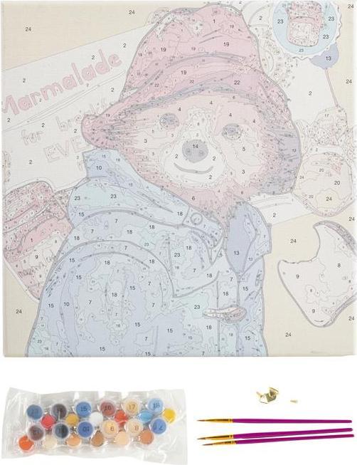 Produktbild Craft Buddy Breakfast Time, 30x30cm Paint By Numbers Kit - Paddington