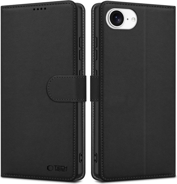 Actual product image Tech-Protect Wallet Case for iPhone 16e - Matte Black (Apple iPhone 16e)