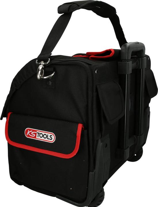 Actual product image KS Tools ROLLBAG Universal tool bag XL, with telescopic trolley, black-red