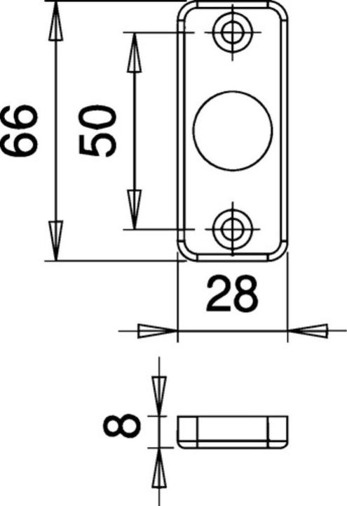 Actual product image EDI Handle rose 3302/0000 Aluminium F1 Escutcheon thickness 8 mm round angled (Door handle)