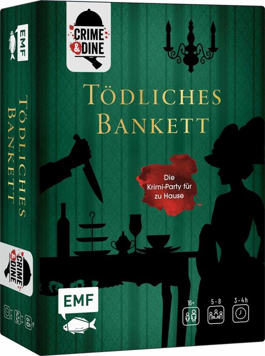 Crime & Dine – Das Krimi-Dinner-Set: Tödliches Bankett (Deutsch, Business Elephant Paperdice Solutions GmbH, 2022)