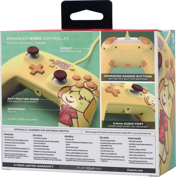 Image du produit PowerA Enhanced Wired Controller For Nintendo Switch - Animal Crossing : Isabelle (Switch)