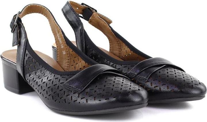 Immagine prodotto Jezzi Women's openwork pumps with a strap, black ASA200-18 (39)