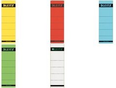 Produktbild Leitz Ordnerrücken-Etikett, 61 x 192 mm, kurz, breit, rot passend für Standard- und Hartpappe-