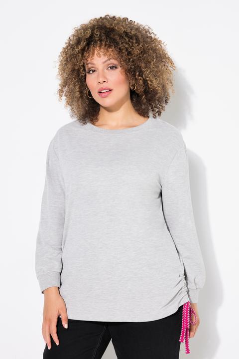 Produktbild Ulla Popken Sweatshirt, seitliche Raffbänder, Rundhals, Langarm (42, 44)