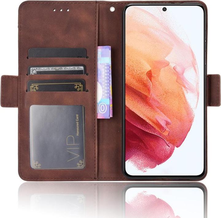 Image du produit Cover-Discount Galaxy S21 - Étui avec de nombreux emplacements pour cartes marron (Samsung Galaxy S21+)