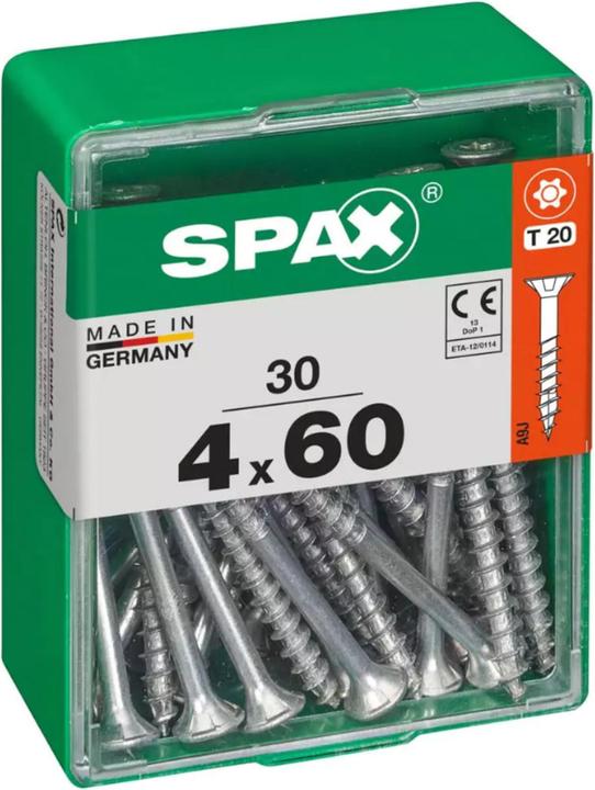Produktbild Spax DIY Universal Senkkopf T-STAR plus TGW WIROX A9J 4x60 M 30 St. (30 Schrauben pro Stück)
