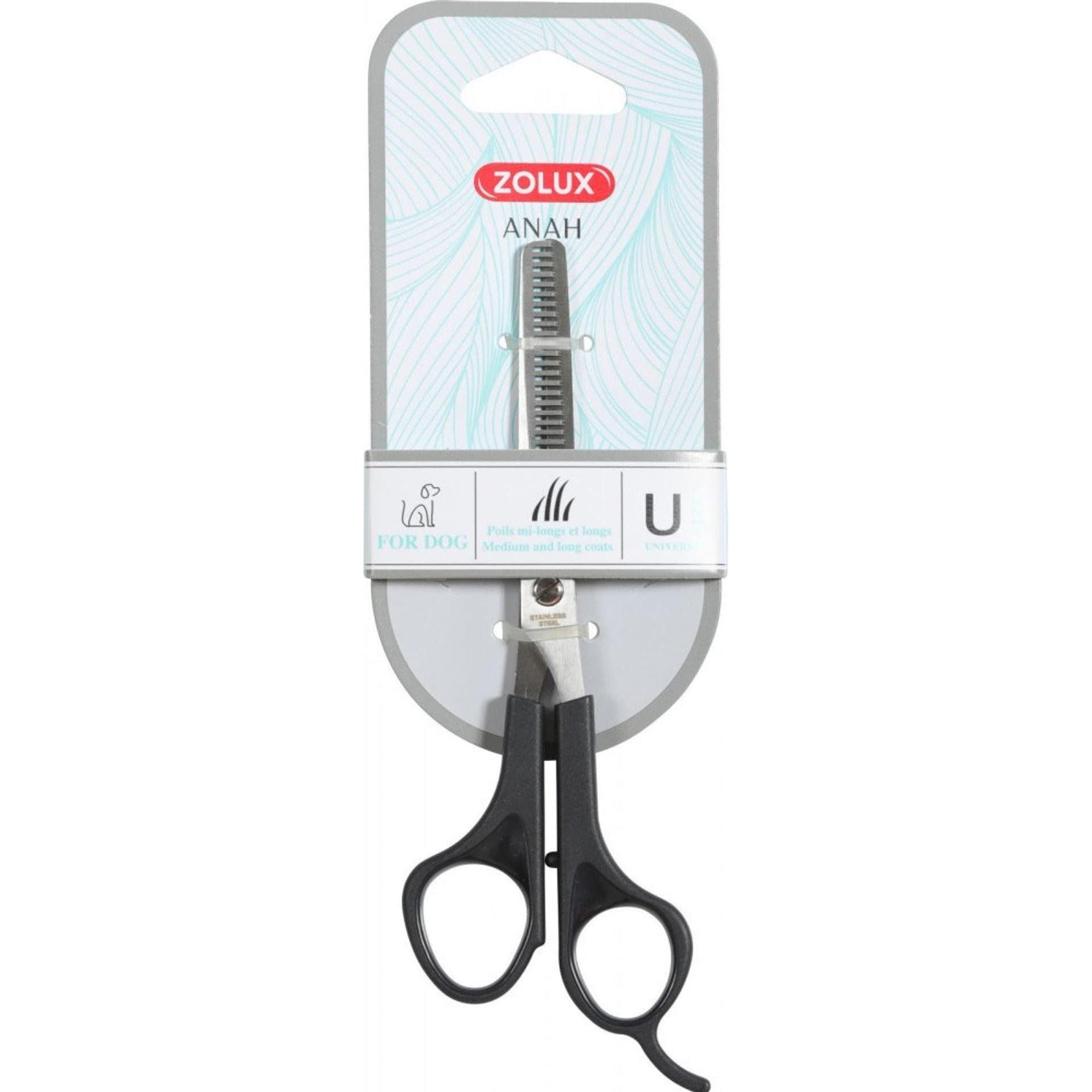 Zolux Nero 470836 Pet Fur Shears, Cane In Acciaio Inossidabile (Cane), Cura Del Pelo E Toelettatura