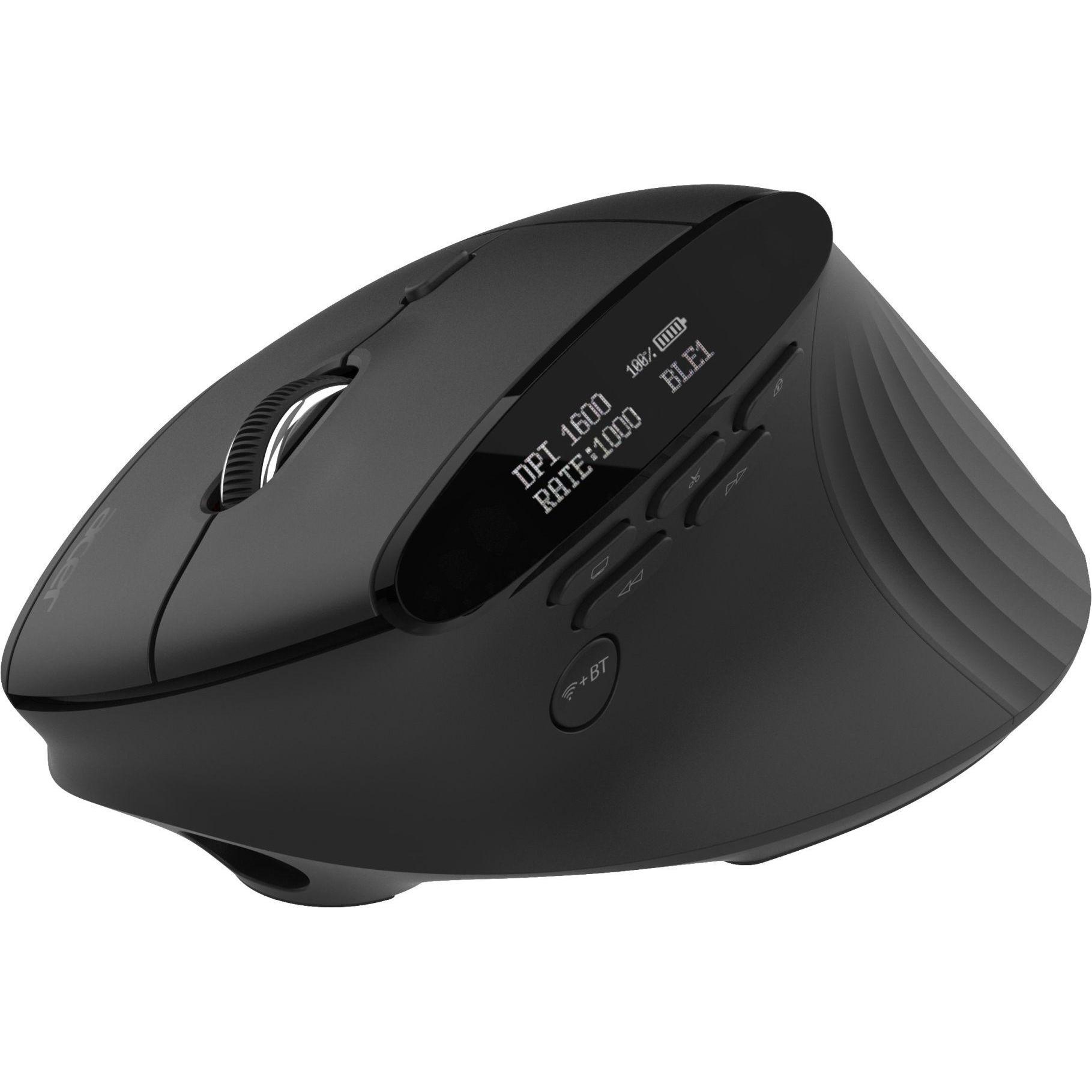 Acer Smart Fit Vertical Mouse retail pack (Kabellos), Maus, Schwarz