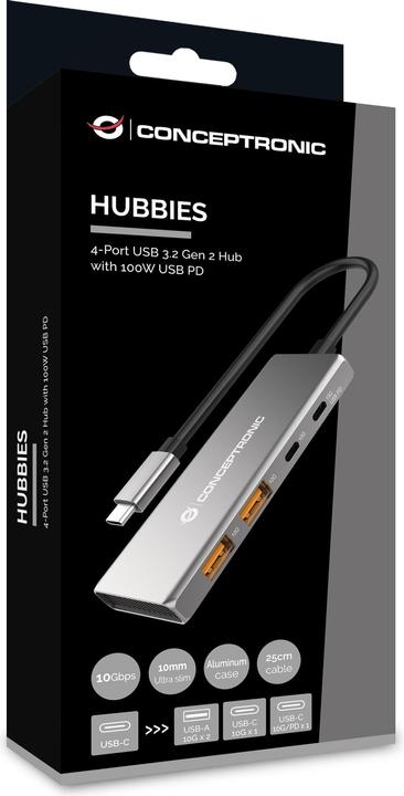 Produktbild Conceptronic HUBBIES15G (USB-C, 4 Ports)