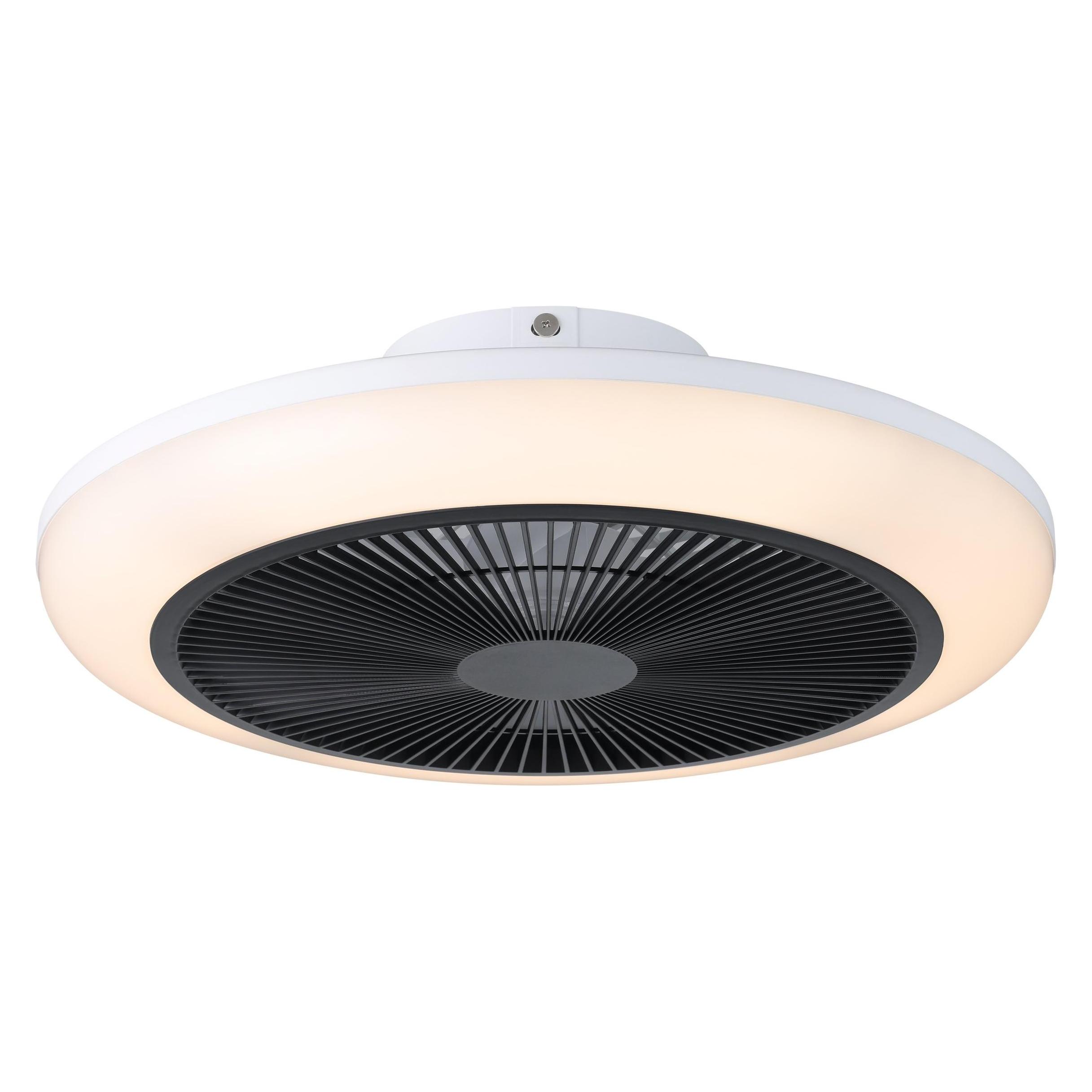 Eglo Led Deckenleuchte "Sayulita 1 Leuchte Und Ventilator - Abs - Led - 4X5, 2W - IP20" Led-Modul 1 Stk. Kaltweiß Neutralweiß Warmweiß Ventilator