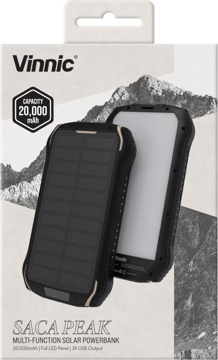 Immagine prodotto Vinnic Caricabatterie solare (20000 mAh, 74 Wh)