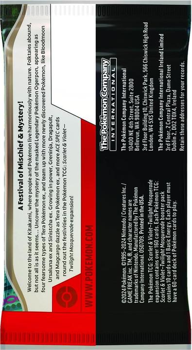 Produktbild Pokémon Twilight Masquerade (Englisch, Booster Pack)