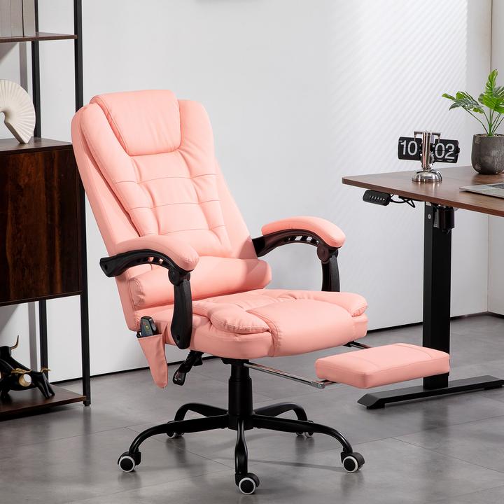 Image du produit Vinsetto Massagestuhl Kunstleder, Schaumstoff Rosa