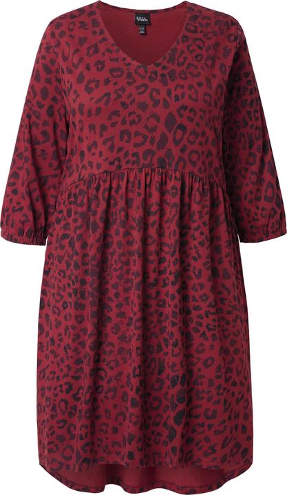 Produktbild Ulla Popken Jerseykleid, Animaldruck, A-Linie, V-Ausschnitt, 3/4-Arm (50, 52)