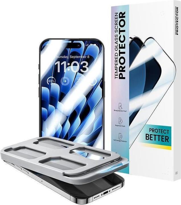 Actual product image Benks iPhone 15 Pro Max AR Shield Antireflective Bulletproof Glass (1 pcs., Apple iPhone 15 Pro Max)