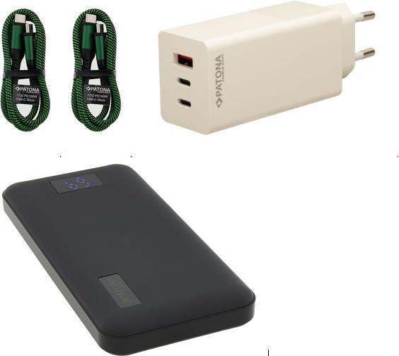 Produktbild Patona 100W GaN Charger + Powerbank Set (10000 mAh, 100 W, 37 Wh)