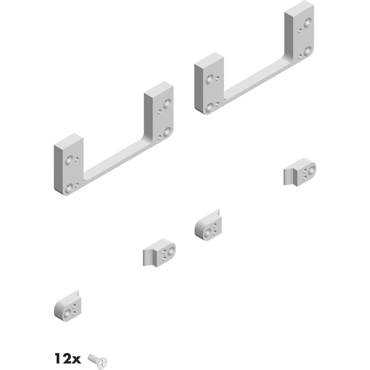 Cinetto, Möbelausstattung, PS40.02 Adapter zur Schraubbefestigung, Zamak (1 Stk.)