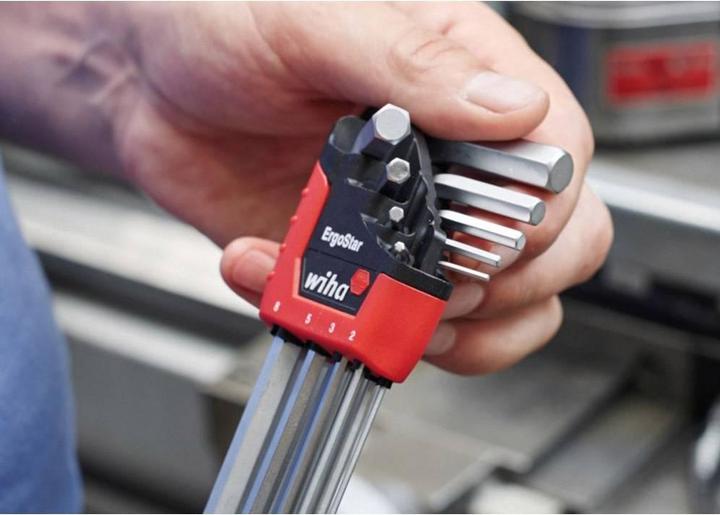 Actual product image Wiha Hex key set in ErgoStar holder 9 pcs hexagon socket spanner Hexagon spanner