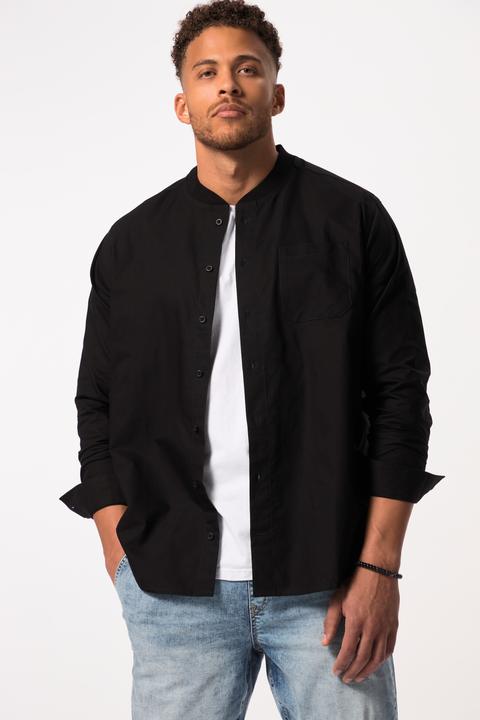 Immagine prodotto Sthuge Camicia con maniche lunghe e colletto in stile college, fino alla tg. 8XL (6XL)