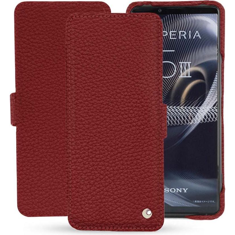 Noreve Lederschutzhülle horizontal (Sony Xperia 5 III), Smartphone Hülle, Rot