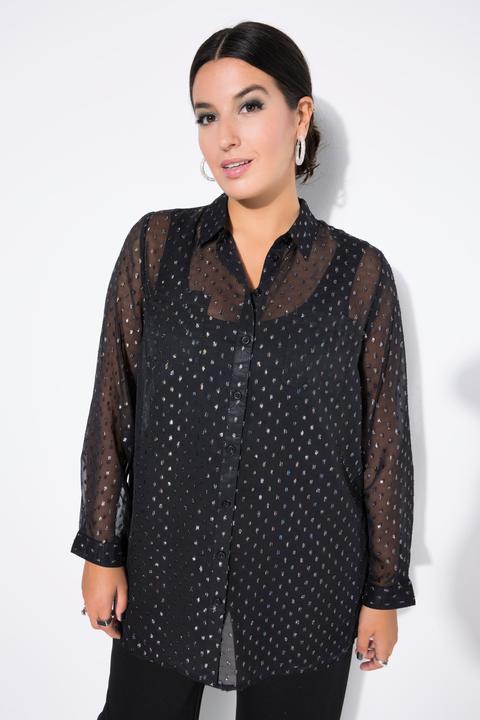 Immagine prodotto Studio Untold Camicia dal taglio ampio e dritto con chiffon con glitter (60)