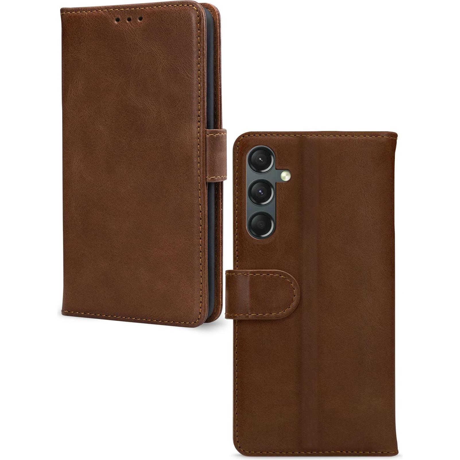 Mobilize Portemonnaie aus Leder (Samsung Galaxy A24), Smartphone Hülle, Braun