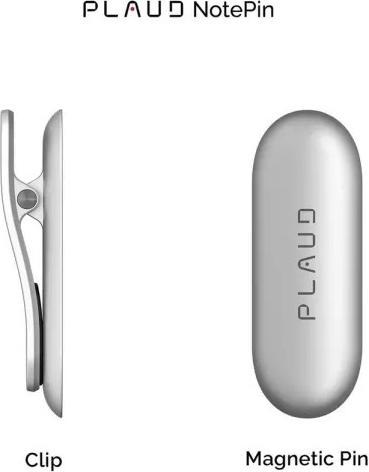 Produktbild Plaud NotePin Clip und Magnethalterung, silber