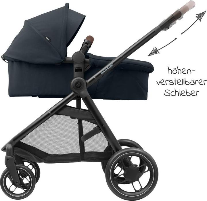 Actual product image Maxi-Cosi Zelia 3 Essential Graphite (Black Frame & Brown Leather)