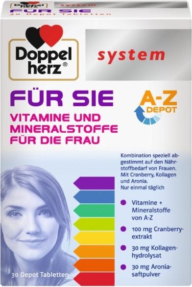 Actual product image Doppelherz system FOR YOU, 30 tablets (30 Piece, Pills)