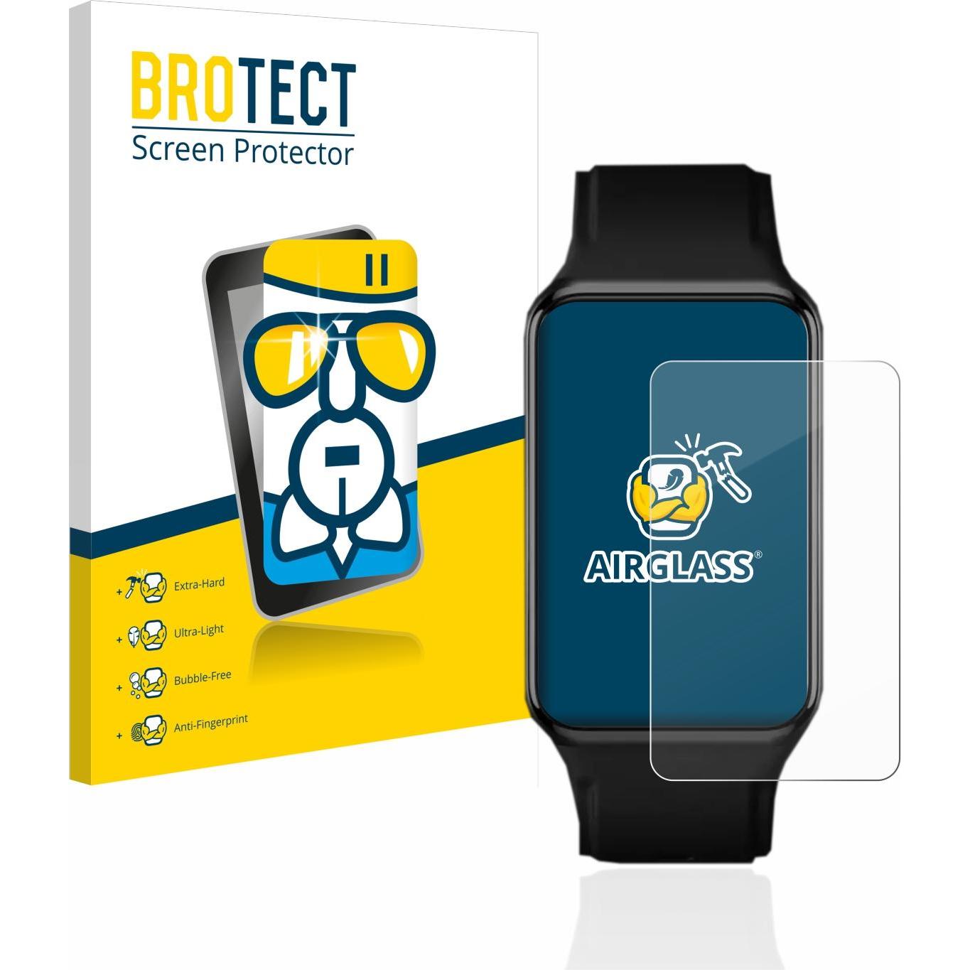 BROTECT AirGlass Panzerglasfolie, Smartwatch Schutzfolie, Transparent