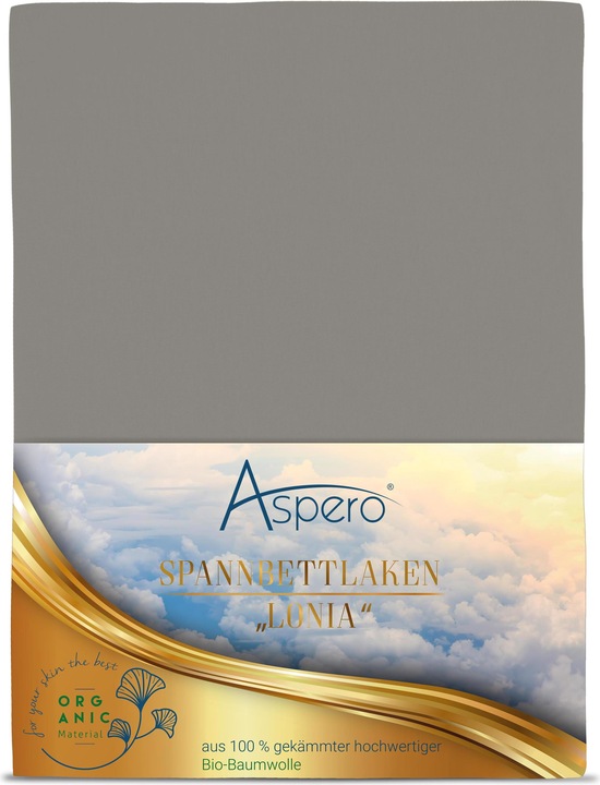 Produktbild Aspero Bio-Baumwoll Spannbettlaken Minas (180 x 200 x 35 cm)