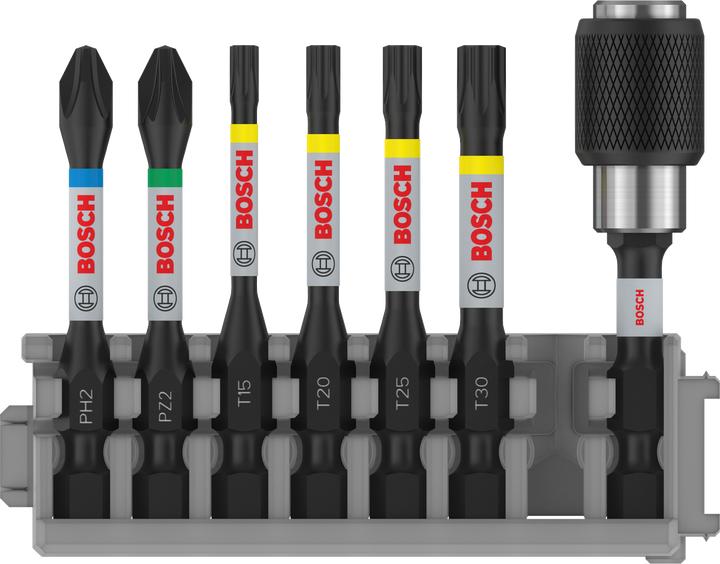 Produktbild Bosch Professional Zubehör Schrauberbit-Set Impact Control, 7-teilig, PH2, PZ2, T15, T20, T25,T30, 50 mm
