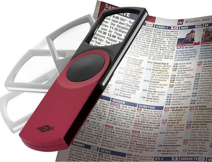 Produktbild Wedo Leuchtlupe SWING-IT rot-metallic
