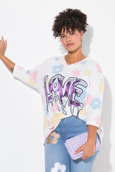Image du produit Miamoda Pullover, oversized, Blumen, glänzendes Statement (54)