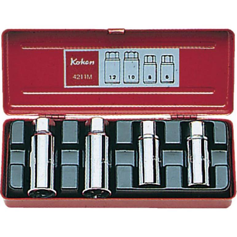 Koken, Steckschlüssel + Stecknuss, Stehbolzendreher-Satz (12 mm)