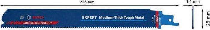 Image du produit Bosch Professional Zubehör Lame de scie sabre EXPERT 'Medium-Thick Tough Metal' S 1155 HHM, 3 pièces