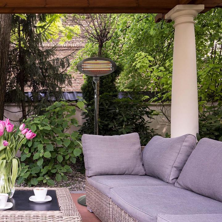 Actual product image Nedis Patio Heater | 2000 W | 3 Heat Settings | Trip Protection | IP34 | Black (2000 W)