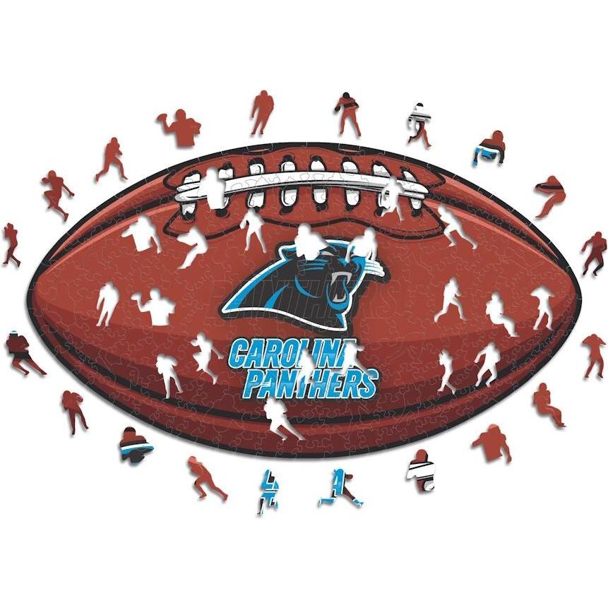 Iconic NFL - Carolina Panthers – Football mit Logo - Holz Puzzle Grösse M (270 Teile) (270 Teile)