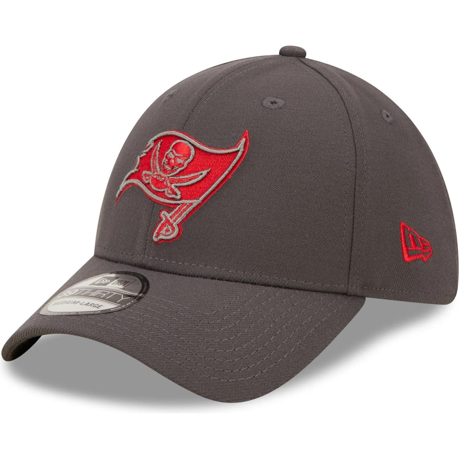 New Era, Herren, Cap, 39Thirty Cap - Tampa Bay Buccaneers charcoal - S/M, Grau, (M)