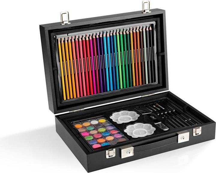 Easymaxx Mal- & Zeichenkoffer 145-teilig,, Mehrfarbig, Art: Ölfarbe (Mehrfarbig)