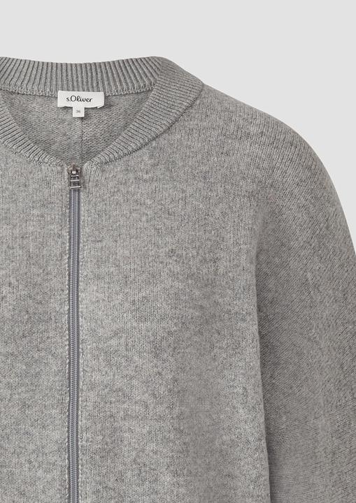 Produktbild s.Oliver Strickjacke Weiche Strickjacke aus Wollmix mit Rippbündchen (36)