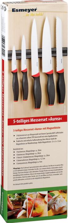 Produktbild Esmeyer Messerset AUREA Farbe: schwarz/rot Ausführung des Inhalts (Packung): 5 St./