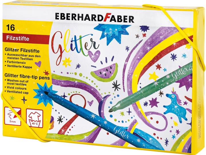Produktbild EberhardFaber Fasermaler Glitter (Mehrfarbig, 16 x)